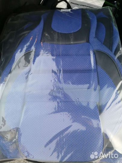 Чехлы ваз седан синий жаккард