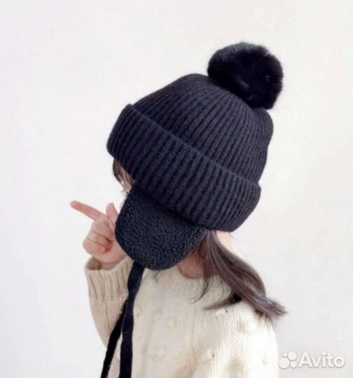 Теплые зимние шапочки для детей