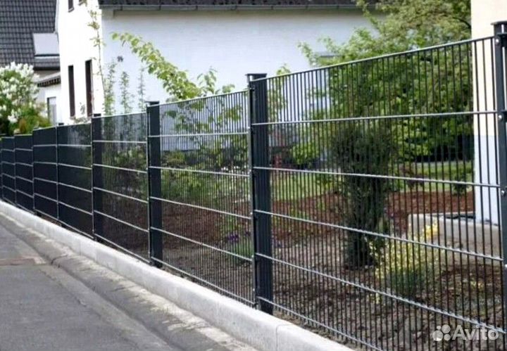 Забор из 3D сетки, ворота быстро