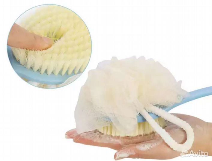 Мочалка щётка на длинной ручке