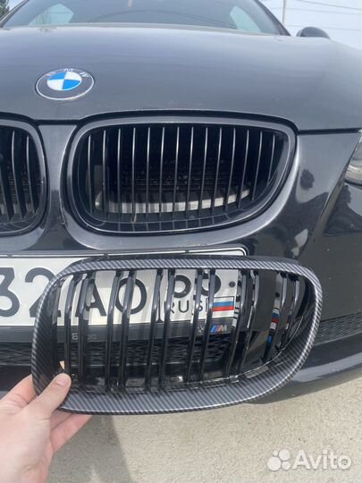 Решетки пара радиатора BMW E92 E93 рест карбон