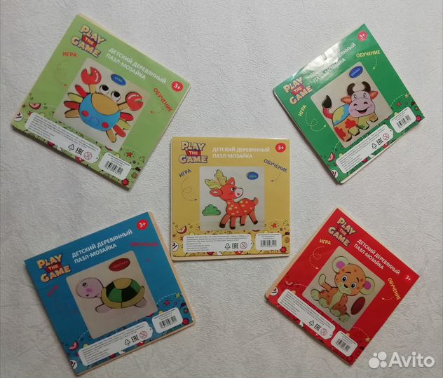 Детские пазлы, мозаика, трафареты