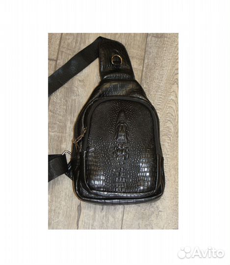 Сумка нагрудная кожаная, мессенджер для документов