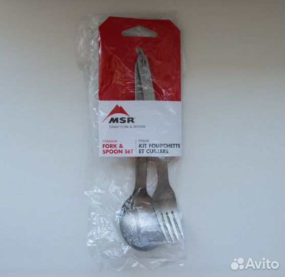 Набор MSR ложка + вилка (титан)