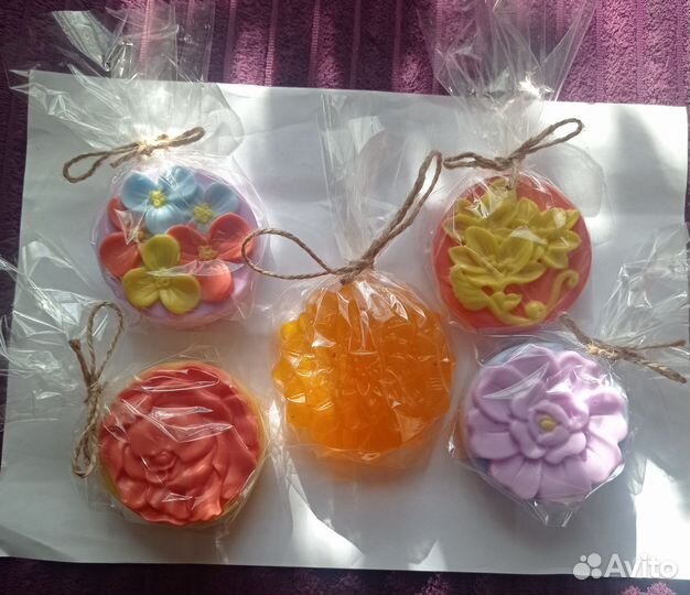 Мыло ручной работы (цветы)