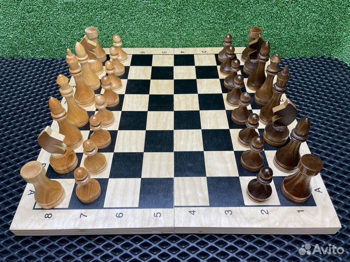 Большие деревянные шахматы турнирные