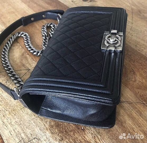 Сумка chanel boy натуральная кожа