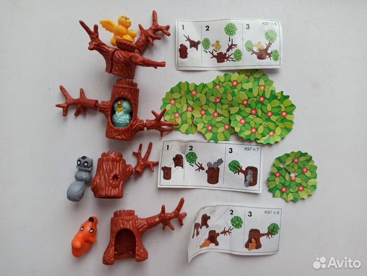 Киндер серии дерево, смурфы, лига справедливости