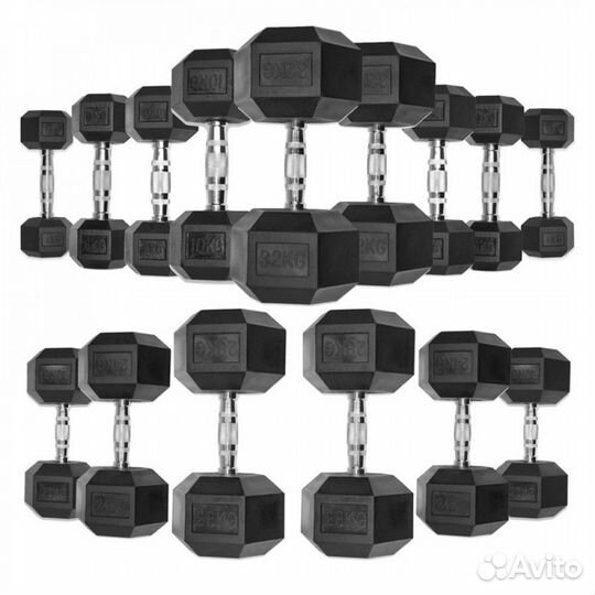 Гантельный ряд, гантели 160кг. В наличии и др.вес