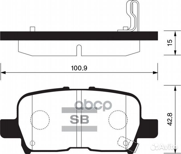 Колодки тормозные задние sangsin brake SP1371 I