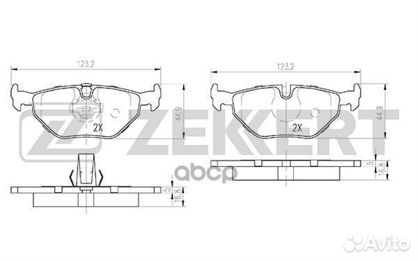 Колодки торм. диск. задн. BMW 3 (E36 E46) 90