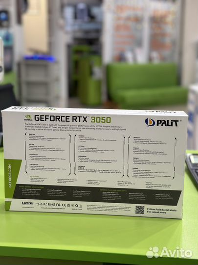 Видеокарта palit RTX 3050 stormx 8GB новая
