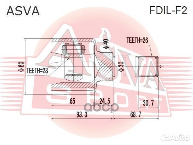 Шрус внутренний лев 2,355 fdilf2 asva