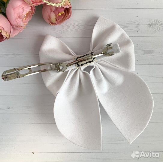 Бант для волос на заколке автомат