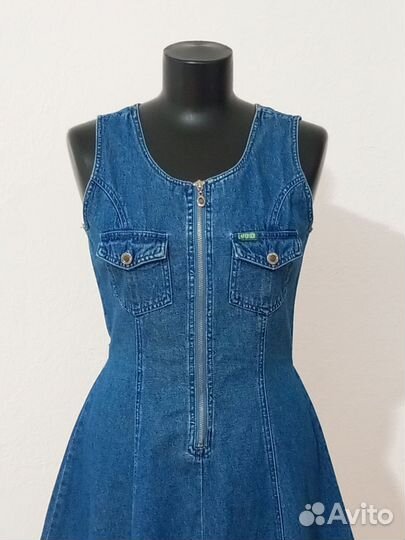Новое джинсовое платье Винтаж