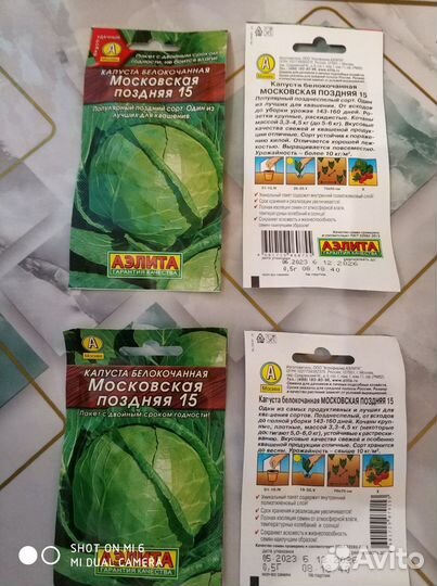 Семена капусты белокочанной