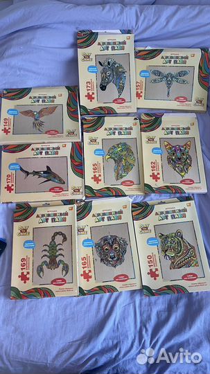 Деревянные арт пазлы 9 шт