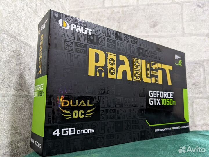 Видеокарта Palit GTX 1050 Ti dual 4gb.Сост новой