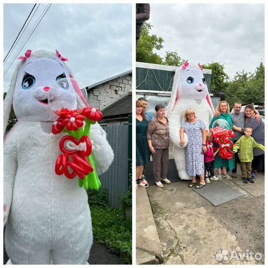 Аниматор. Белый большой Зайка