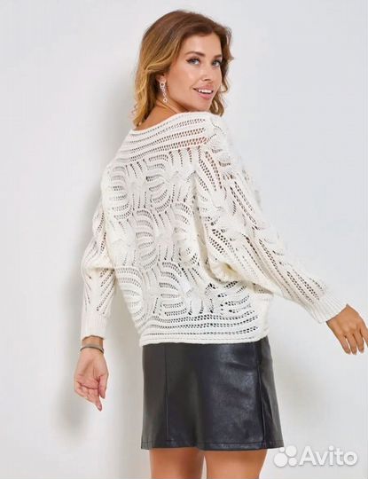 Свитер ажурный оверсайз тонкий
