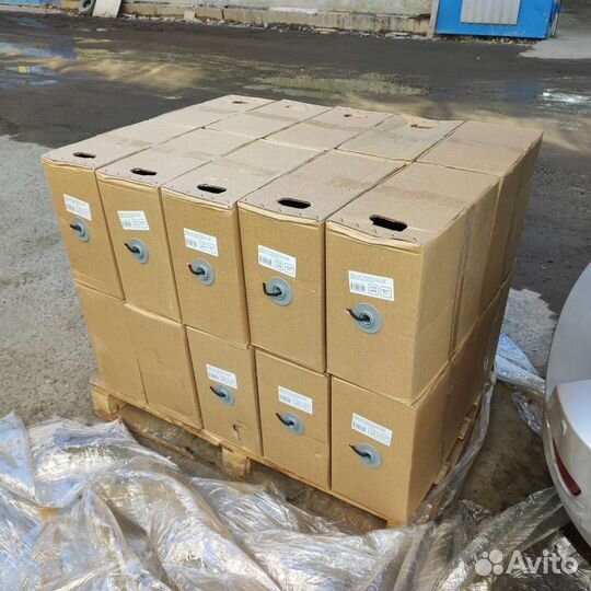 Витая пара с тросом UTP 4х2x0,52, медь,305м,outdor