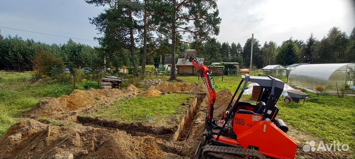 Услуги мини экскаватора, ямобур