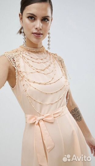 ASOS комбинезон с бусами широкие штанины