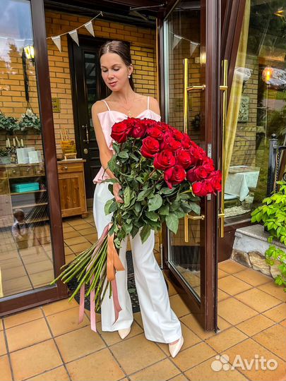 Метровые розы доставка цветов