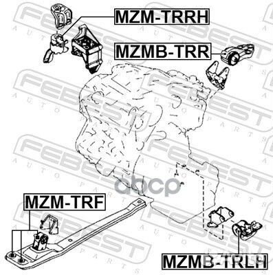 Опора двигателя передняя mazda tribute EP