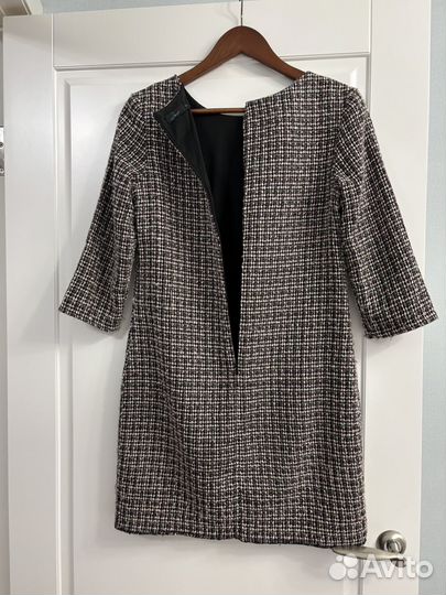Твидовое платье xs