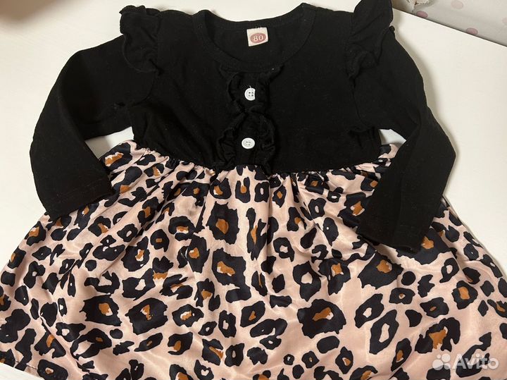 Платье для девочки леопард 80