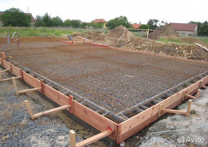 Фундаментные работы, заливка фундамента