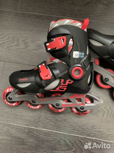 Раздвижные роликовые коньки Oxelo (декатлон) 32-34