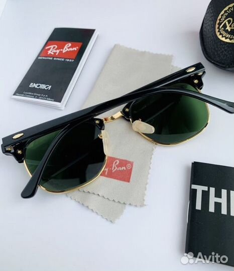 Очки ray ban clubmaster зеленые