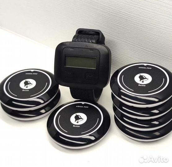 Кнопка вызова официанта модель Смайл с часами