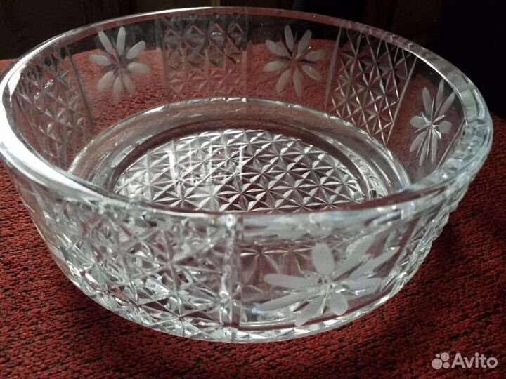 Ваза для фруктов,салатники, хрусталь