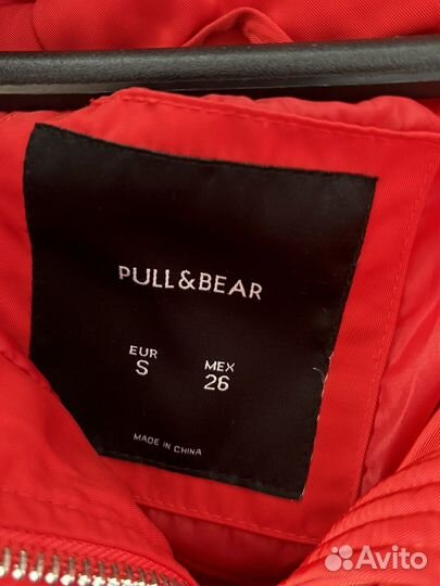 Куртка pull&bear женская оверсайз с капюшоном