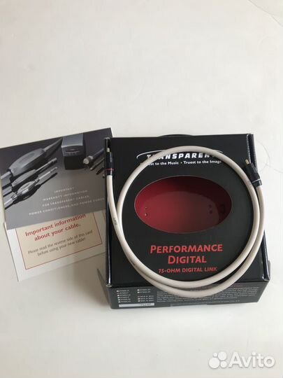 Цифровой кабель Transparent Premium 75-ohm 1,0 m