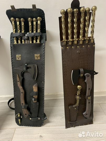 Набор шампуров в комплекте топор +нож