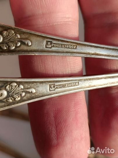 Ложки десертные мельхиор СССР новые