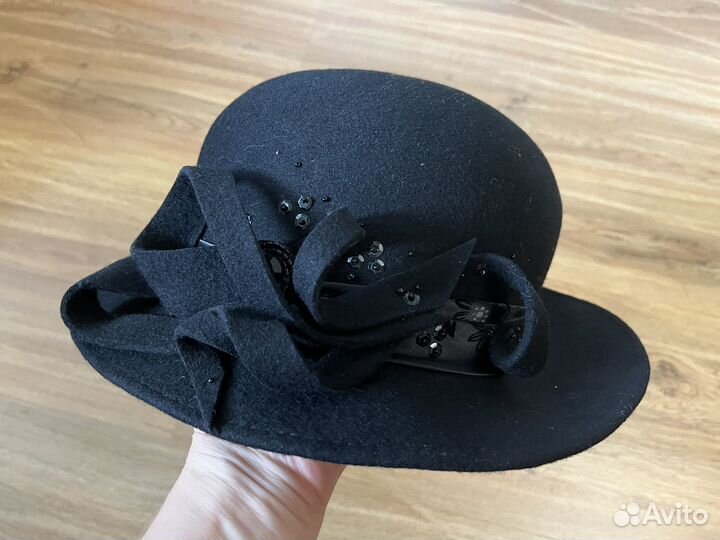 Шляпа женская черная