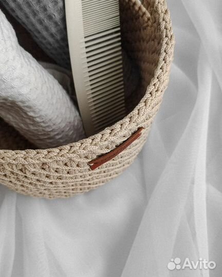 Корзинка вязаная ручной работы