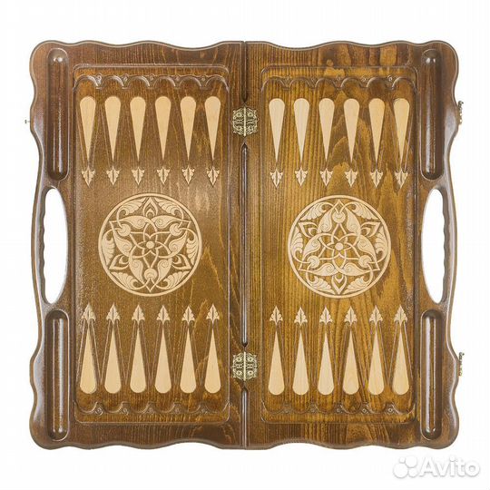 Нарды резные Две лошади с ручкой 60 х 60 см бук Армения 62888