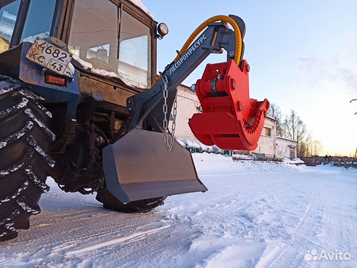 Усиленный захват для леса на мтз-82 со щитом