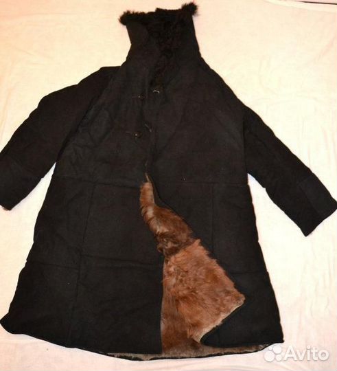 Армейский меховой полушубок (бекеша) из натурально