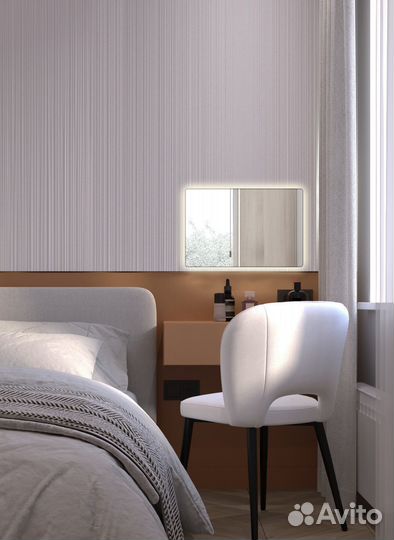 Прямоуголбное зеркало с Led подсветкой 60*40 см