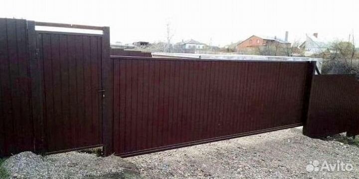 Откатные ворота под ключ