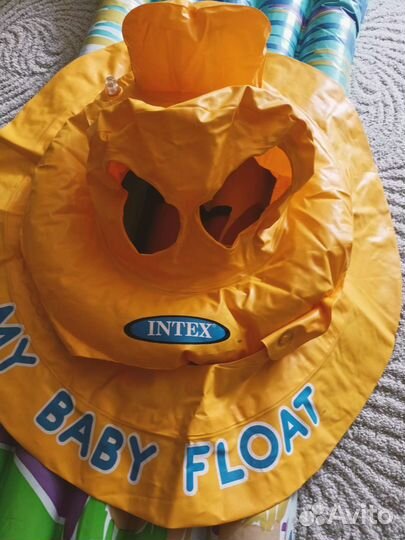 Круг и матрас надувные Intex