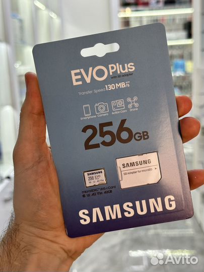 Оригинальная флеш карта Samsung microsd 256Gb Evo