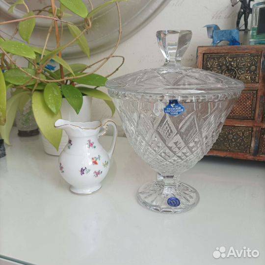 Большая бисквитница хрусталь